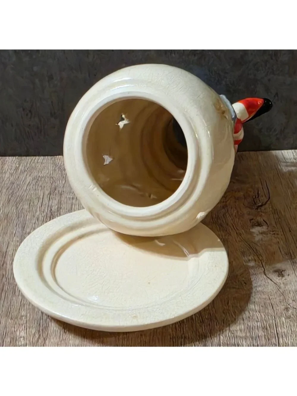 Vtg Hallmark Mitford Percy Snowman Tea Light Candle Holder Votive Luminary 7